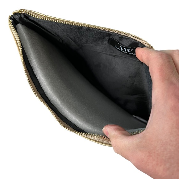 Virginia Wolf Mimi Woven Pouch Clutch NWT - Picture 9 of 10